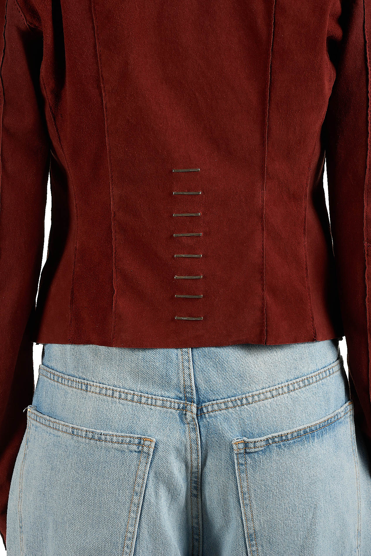 DANIELE BASTA LEATHER AND SILVER JACKET